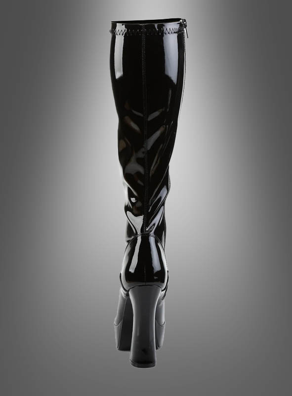 Patent Platform Overknees Black Size 37 Kostumpalast