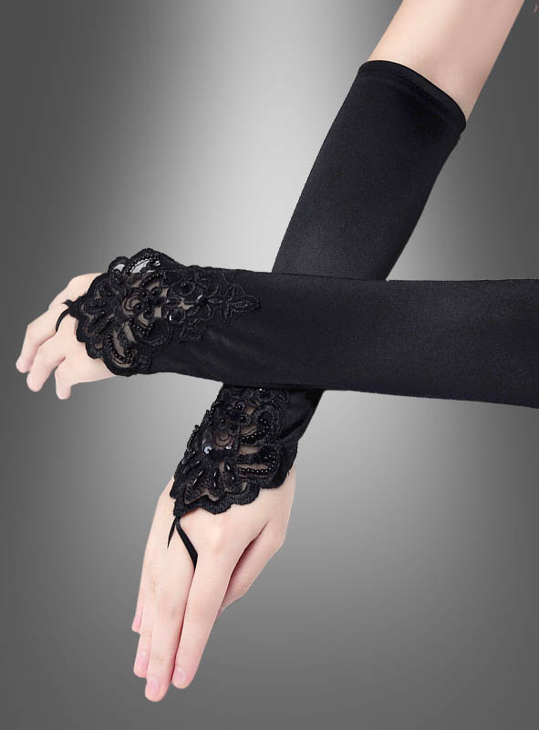 Lace black outlet fingerless gloves