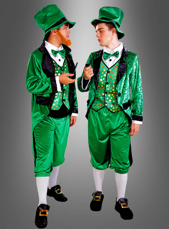 Irischer Kobold Kostüm Leprechaun grün 