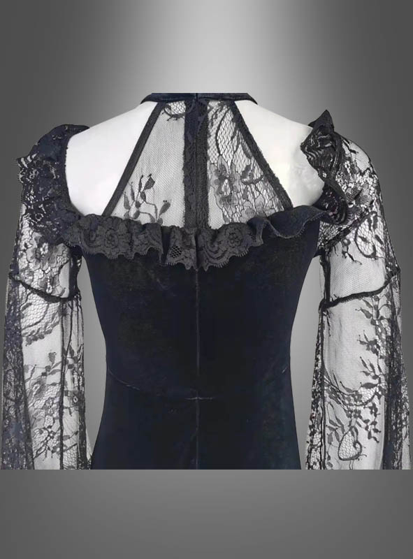Schwarzes Gothic Samtkeid Dakaria 
