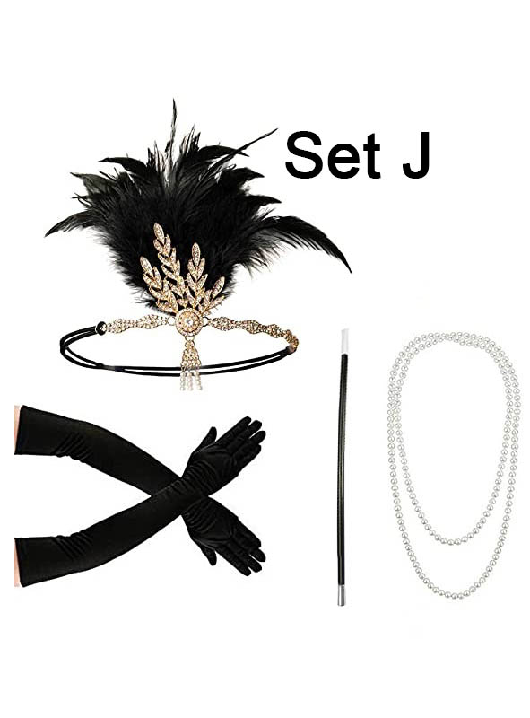 Charleston Kostümzubehör Set gold 