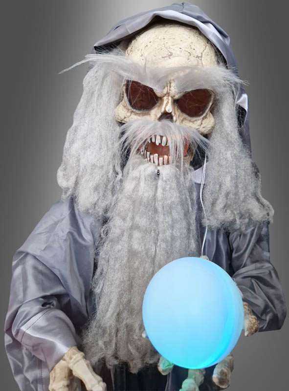 Animatronic Zauberer 175cm Deko mit Bewegungsmelder 
