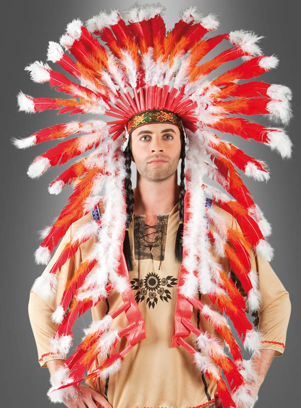 Deluxe Häuptling Indianer Federschmuck 