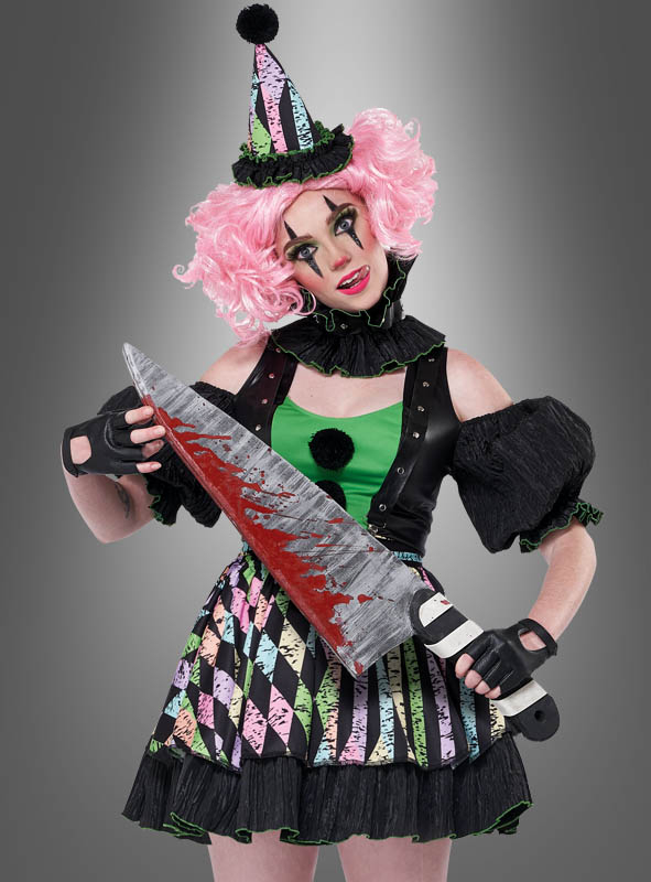 Verrückte Clownfrau Nicky Damenkostüm 