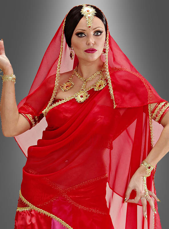 Bollywood Kleid Inderin In Rot Bei Kostumpalast De
