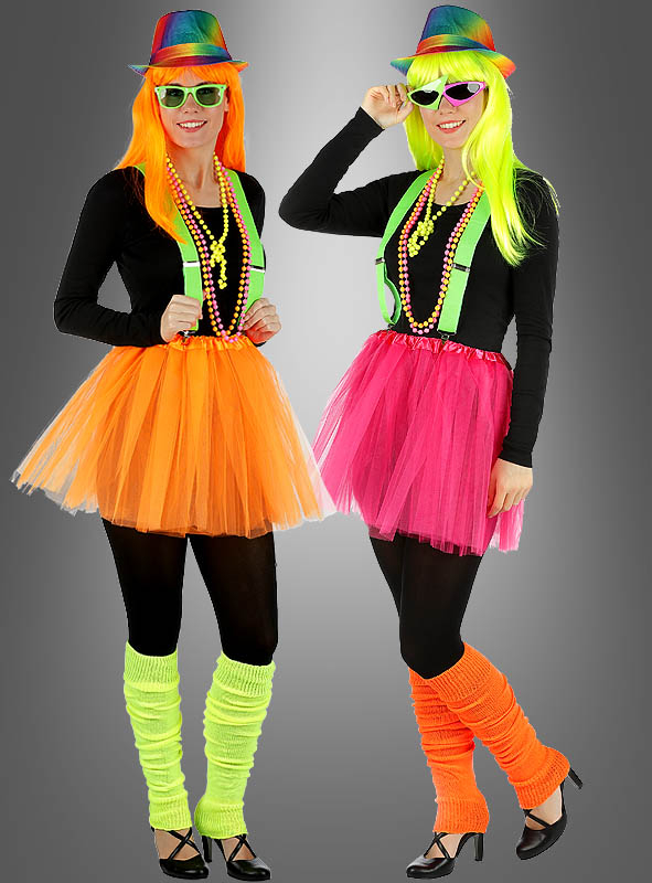 Tulle skirt 80s Jaher in neon colors Kostumpalast