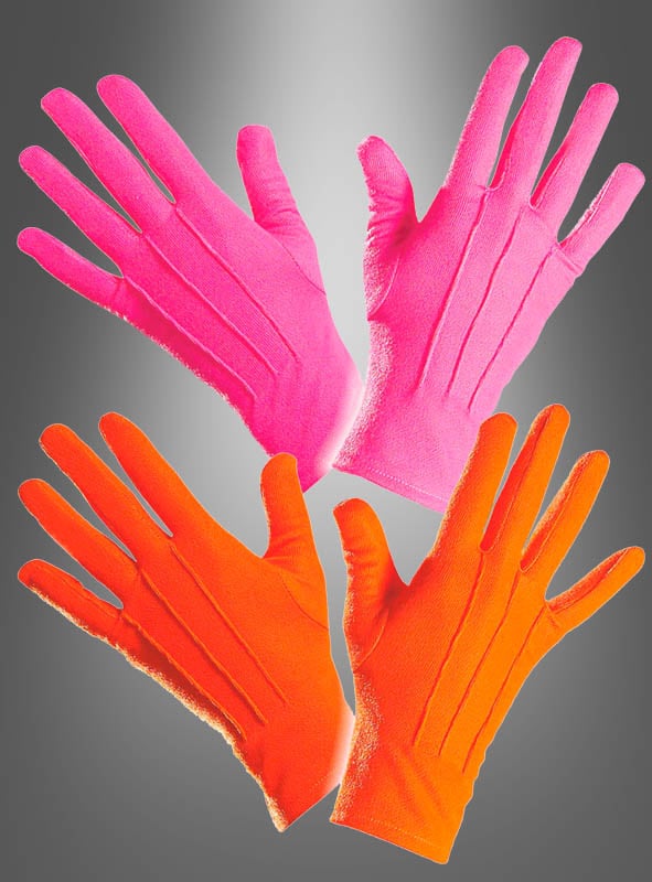 Paar Handschuhe Kurz Klassisch Accessoires Fasching 