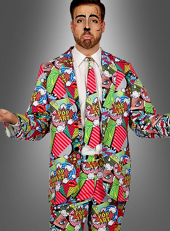 Pop Art Anzug Mit Comic Print Fur Herren Online Kaufen