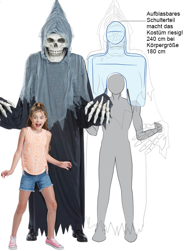 Giant Towering Terror Reaper Costume 8 Feet 
