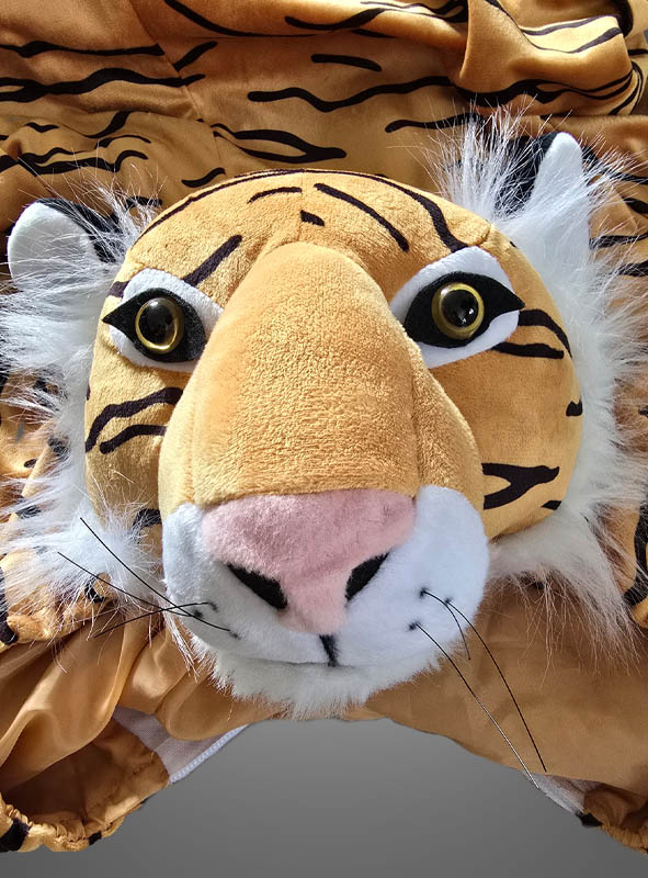 Deluxe Tiger Kostüm aus Plüsch 