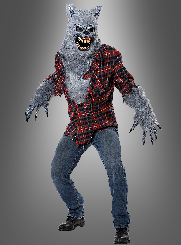 48 50 52 54 56 Herren Kostüm WERWOLF Zombie Komplettset mit Maske Halloween Gr