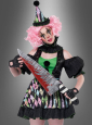 Verrückte Clownfrau Nicky Damenkostüm 