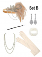 1920s Accessory Kit with Jewelry silver 