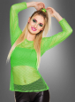 Netz Shirt in Neonfarben 80er Outfit 