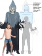 Giant Towering Terror Reaper Costume 8 Feet 
