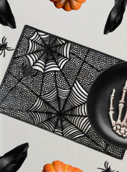 Product image 4 of the product “Halloween Table Mat Spiderweb or Skull ”