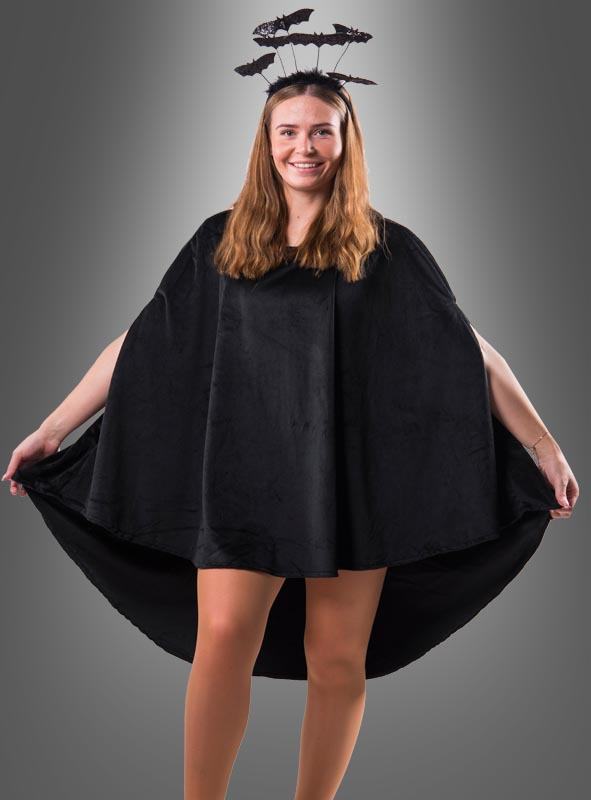 Black Plush Poncho 