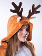 Plush Deer Poncho Adult XS-5XL 