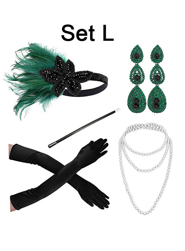 Charleston Kostümzubehör Set gold 