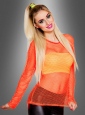 Netz Shirt in Neonfarben 80er Outfit 