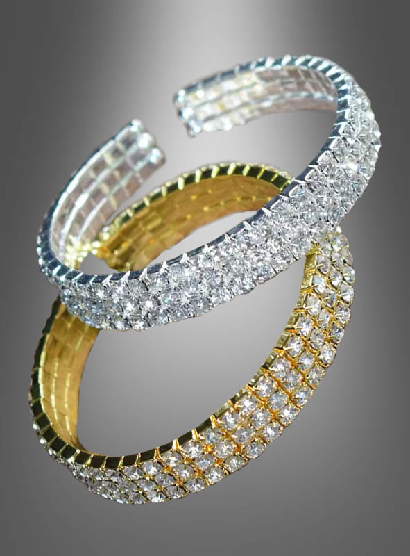 Artikelbild 1 des Artikels “Armreif mit Strasssteinen gold oder silber “