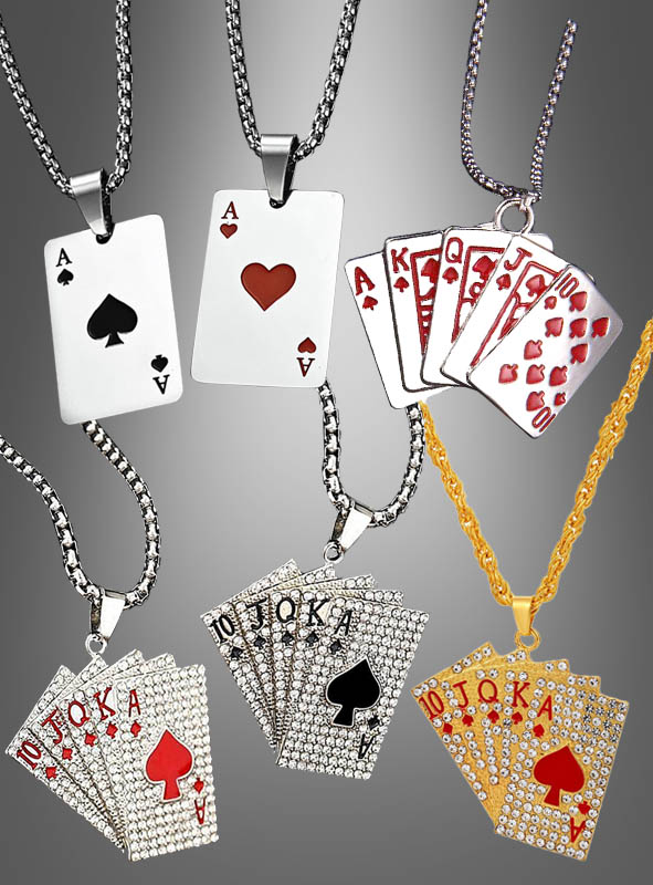 Artikelbild 1 des Artikels “Casino Spielkarten Halskette silber oder gold “