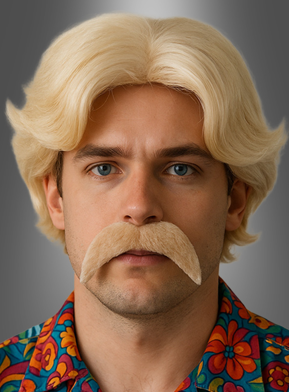 Product image 1 of the product “Johnny 70s Wig with beard blonde ”