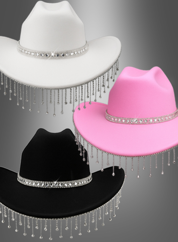 Artikelbild 1 des Artikels “Cowboy Hut mit Strassfransen “