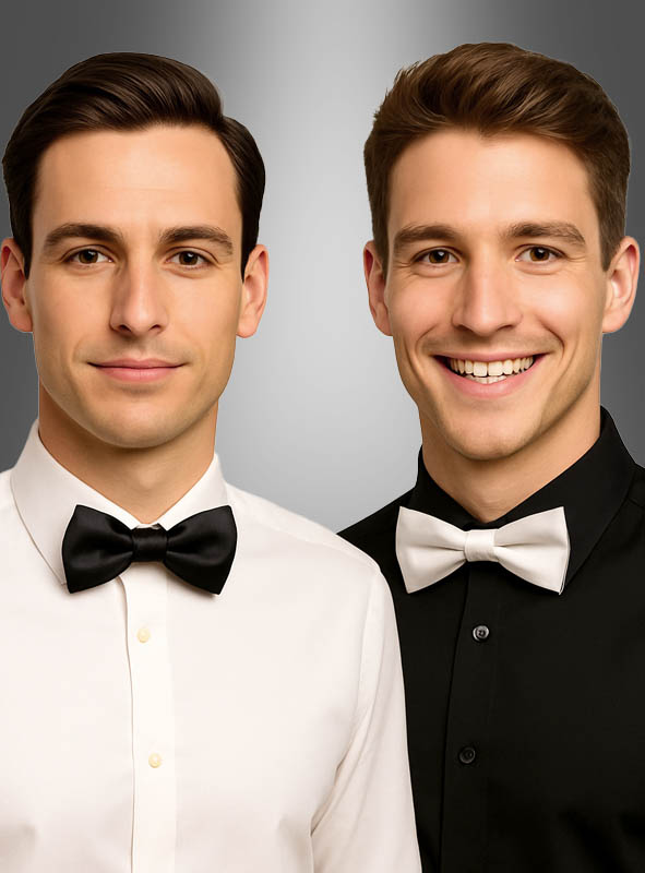 Artikelbild 1 des Artikels “Satin Fliegen für Herren schwarz oder weiß “