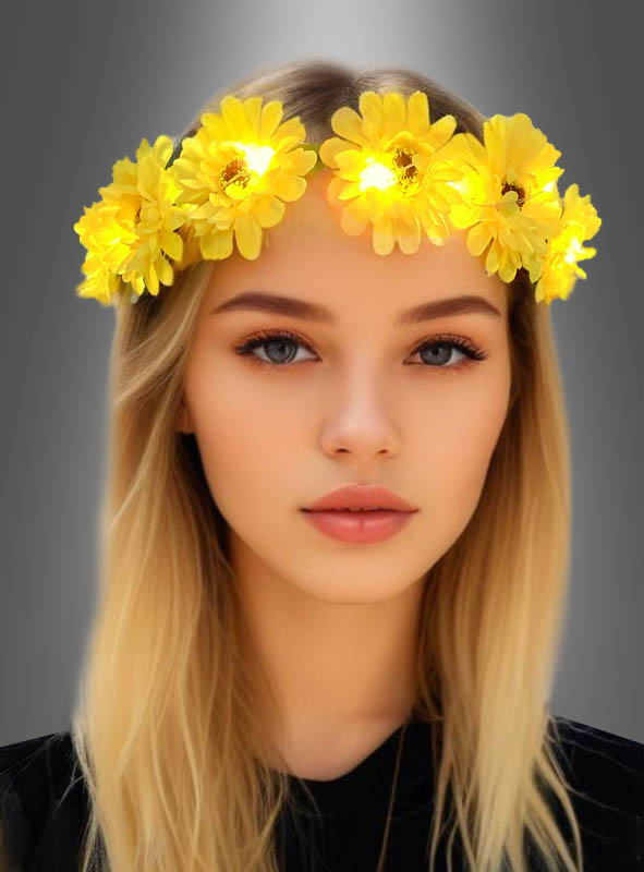 Artikelbild 1 des Artikels “Sonnenblumen Haarkranz mit LED “