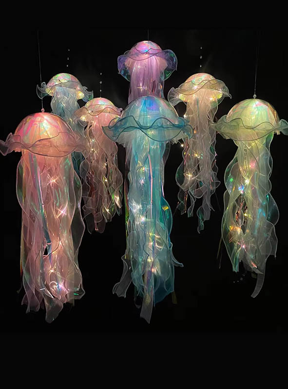 Artikelbild 1 des Artikels “Quallen Deko mit LED Lampion “