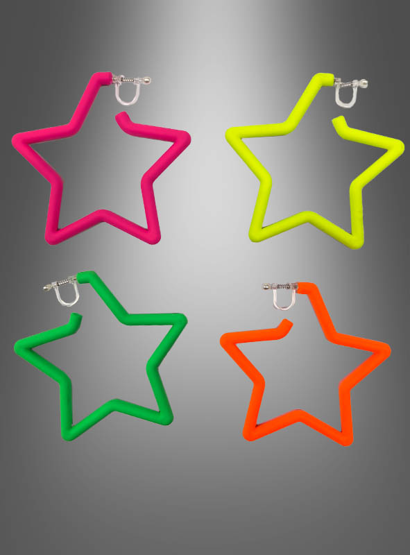 Artikelbild 1 des Artikels “Stern Clip Ohrringe Neon “