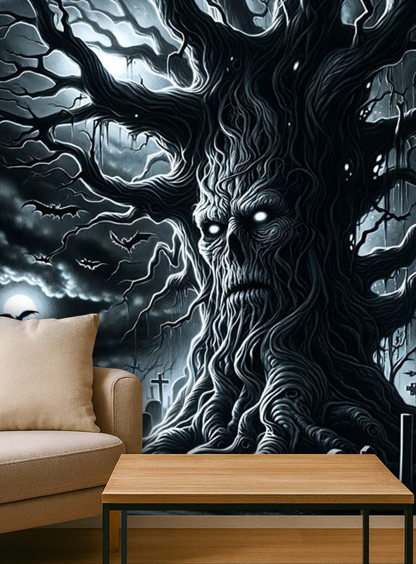 Artikelbild 1 des Artikels “Gruseliges Baumgeist Wandbild 100x185cm waschbar “