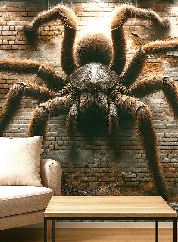 Product image 1 of the product “Giant hairy Spider 150x150cm Wall Deco ”