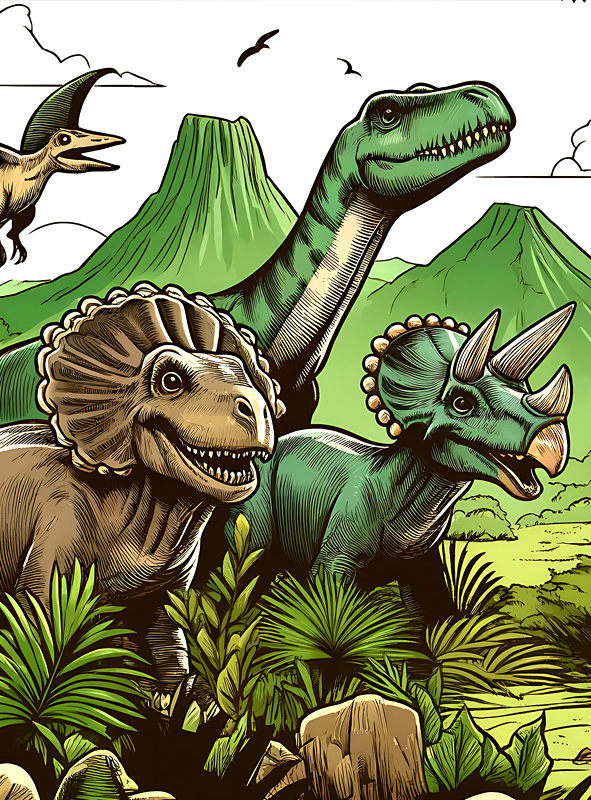 Product image 1 of the product “Dinosaur Fabric Deco 90x150cm for Kids ”