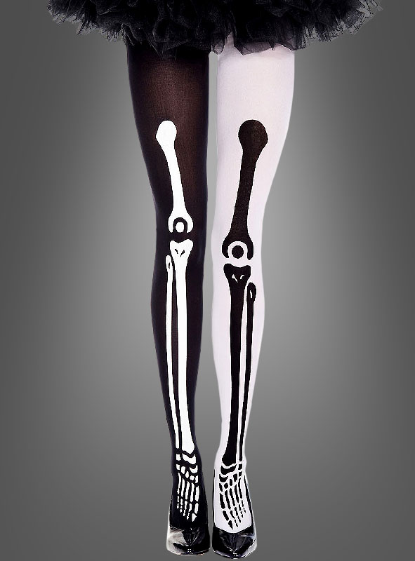 Product image 1 of the product “Black and White Skeleton print Pantyhose ”