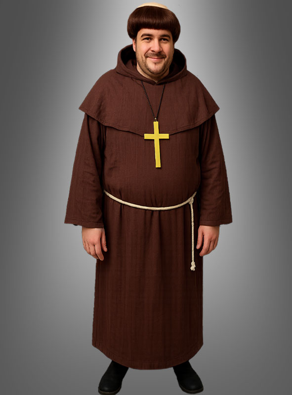 Artikelbild 1 des Artikels “XXL Mönchskutte mit Glatzen-Perücke und Kreuz S-5XL “