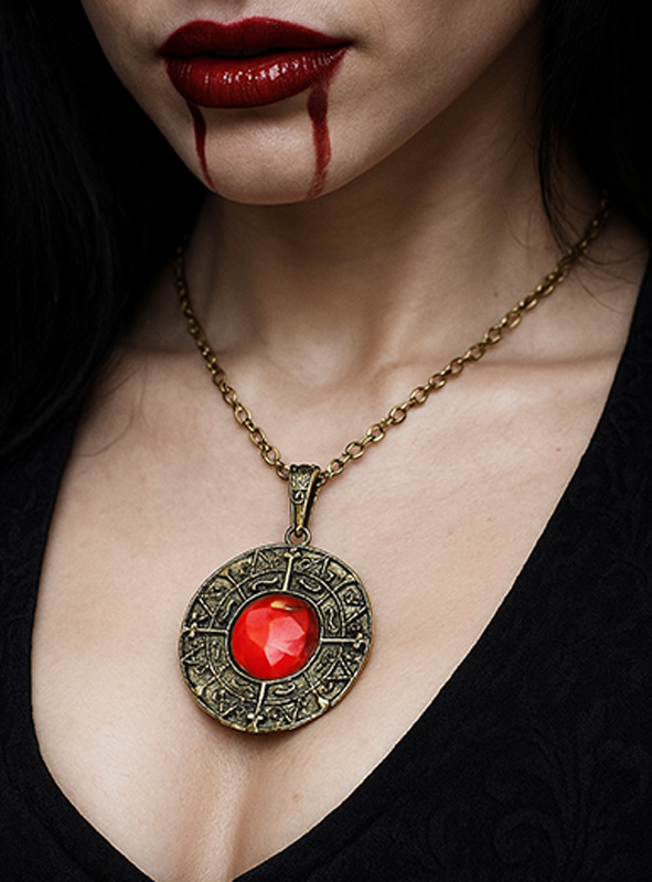 Product image 1 of the product “Magical Amulet Necklace with red Stone ”