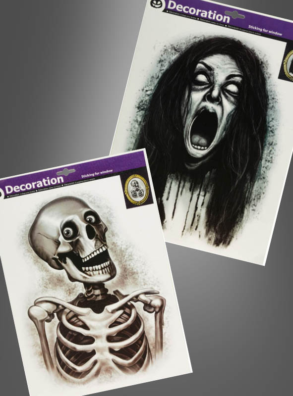 Product image 1 of the product “Window Halloween Deco Ghost or Skeleton 40cm ”