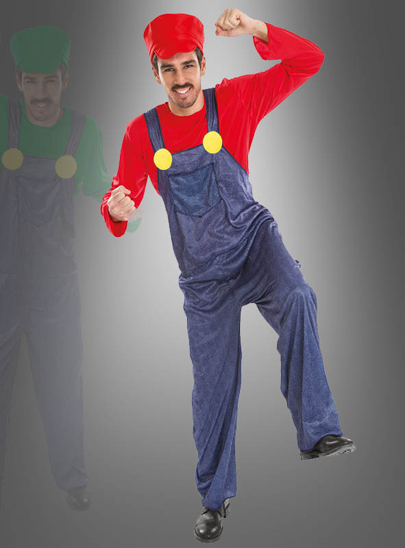Product image 1 of the product “Red Plumber Costume Adult Men ”