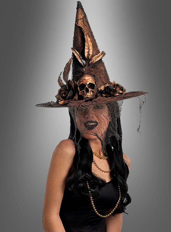 Product image 1 of the product “Witch Hat with Skull copper-gold ”