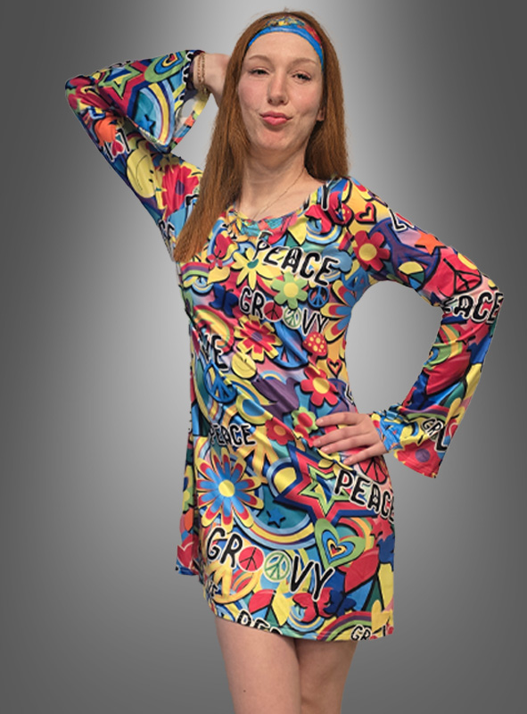 Product image 1 of the product “Hippie Dress Peace & Love ”