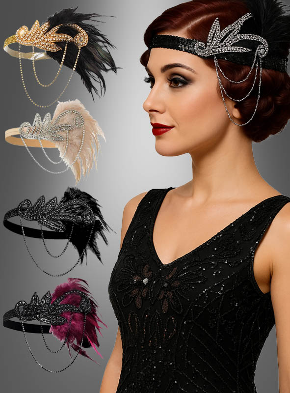 Artikelbild 1 des Artikels “20er Jahre Kopfschmuck mit Strass Alice “