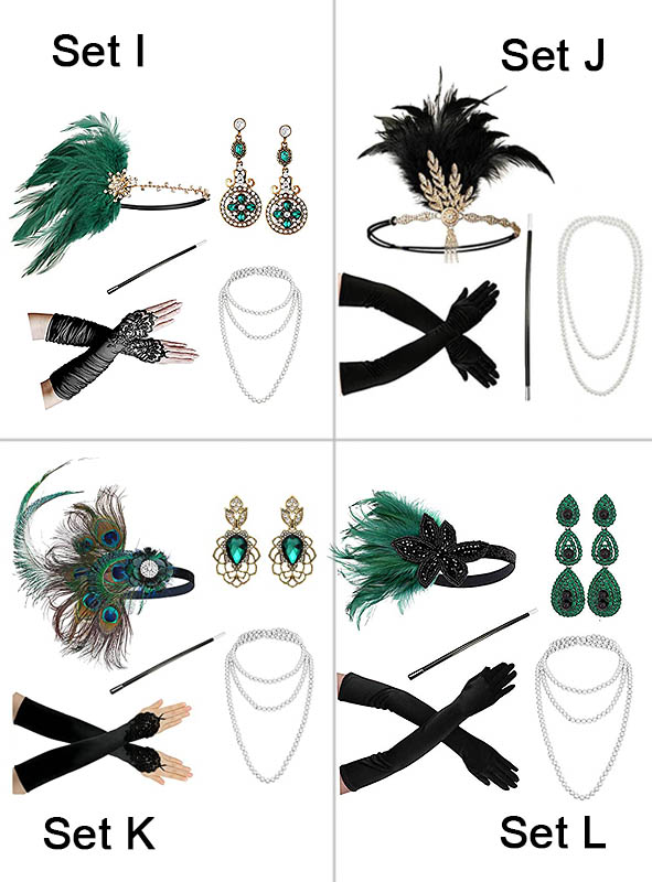 Product image 1 of the product “20s Costume Accessory Set gold ”