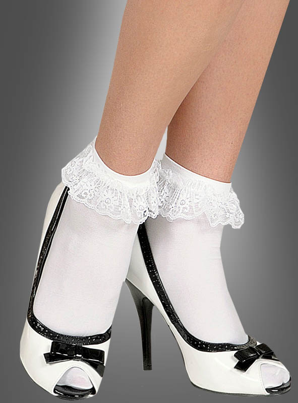 Product image 1 of the product “White Stockings with Ruffles ”