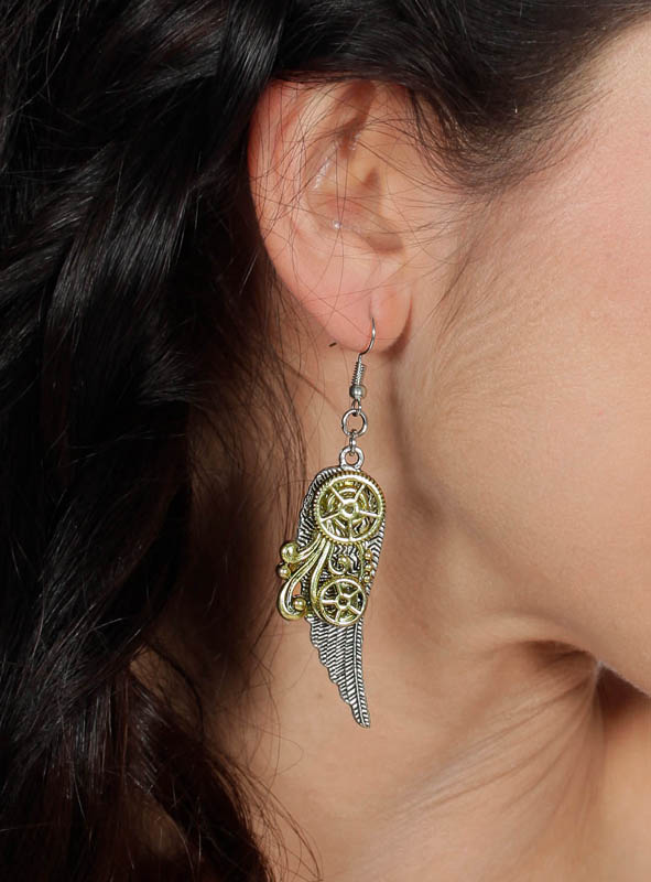 Artikelbild 1 des Artikels “Ohrringe Steampunk Schwingen “