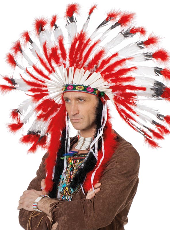 Product image 1 of the product “Nativ Indian Feather Headdress Deluxe ”