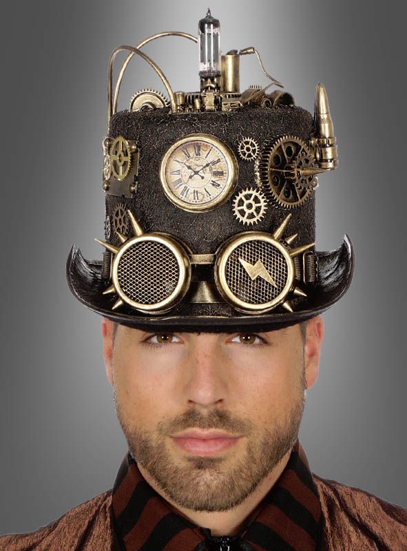 Product image 1 of the product “Steampunk Top Hat with LED Light ”