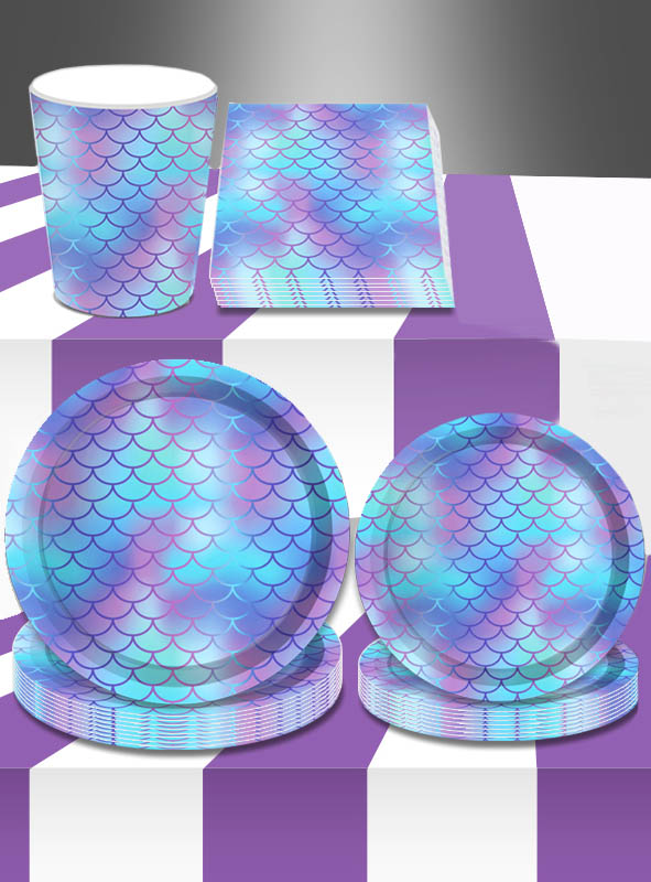 Product image 1 of the product “Mermaid Party Dishes Kit ”