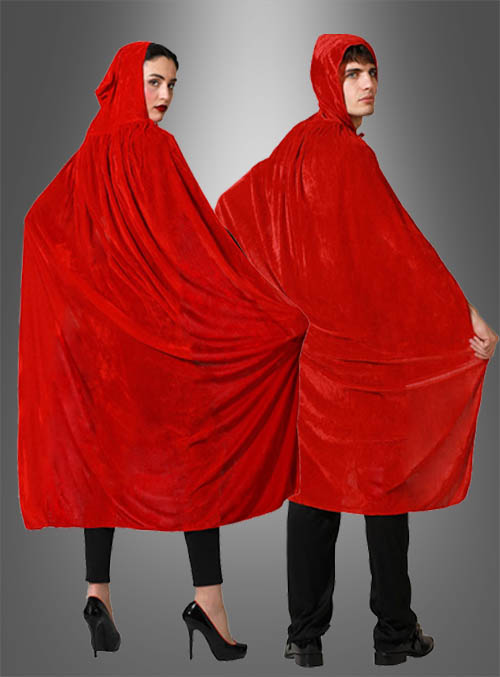 Artikelbild 1 des Artikels “Samt Umhang mit Kapuze rot Teufel Cape “